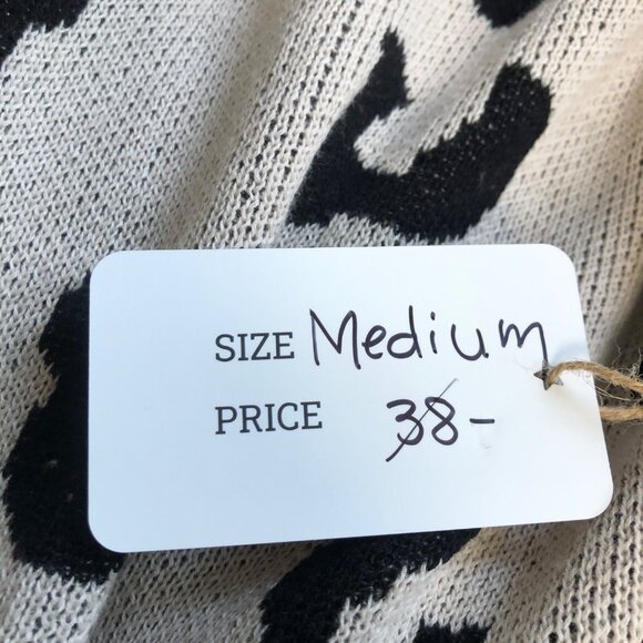 Leopard Slouchy Sweater Womens Size Medium Long Sleeve Casual Oversized NEW - Picture 9 of 10
